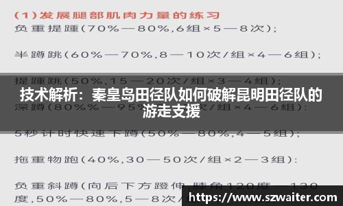 技术解析：秦皇岛田径队如何破解昆明田径队的游走支援